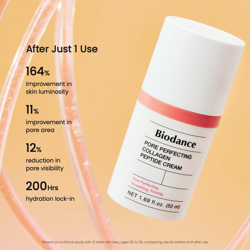 BIODANCE Pore Perfecting Collagen Peptide Cream, Hydrating, Plumping, Pore Care, Firming Facial Moisturizer, Korean Skin Care, Gifts for Women | 1.69 Fl.Oz, 50Ml
