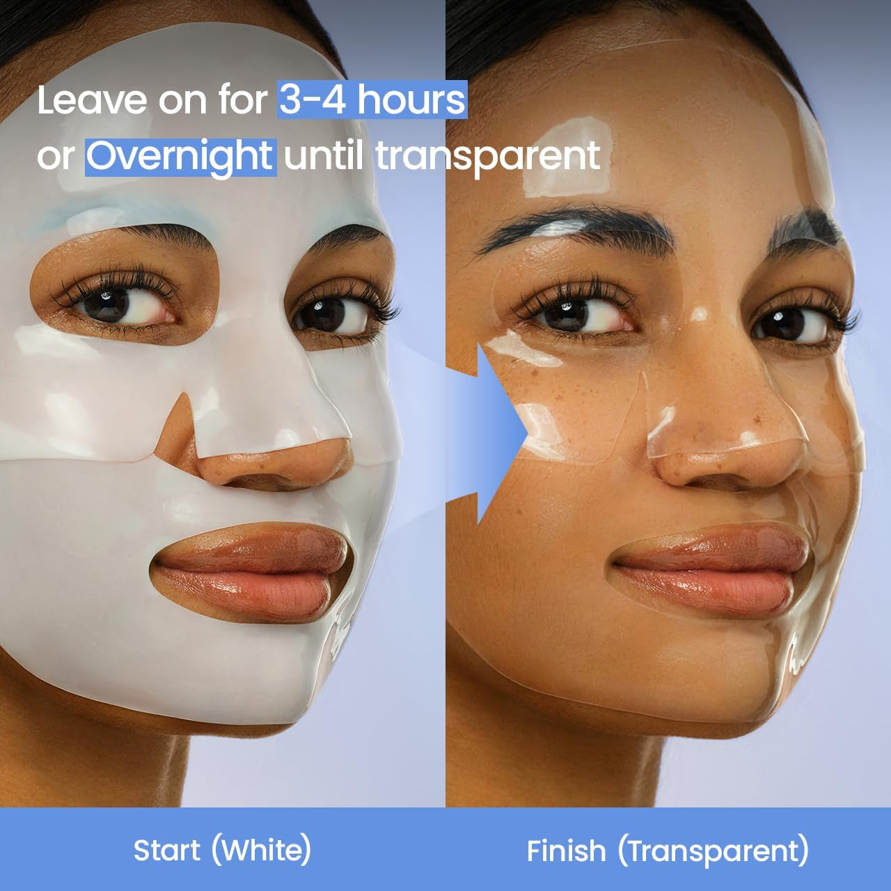 BIODANCE Hydro Cera-Nol Real Deep Face Mask 4 Pcs | after Sun Care, Sunburn Relief, Soothing | Hydrogel Overnight Mask | Korean Face Mask for Glass Skin | Korean Skincare