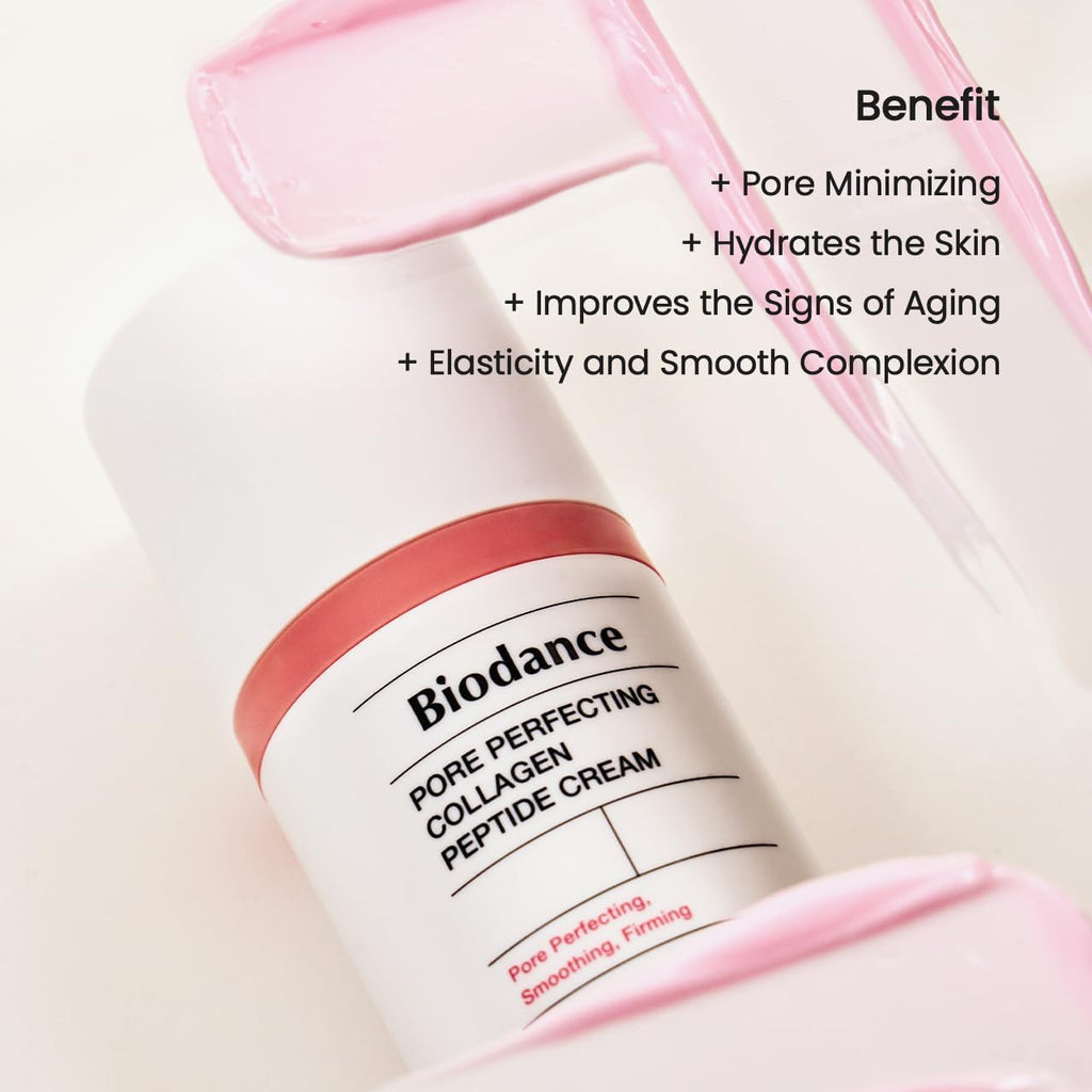 BIODANCE Pore Perfecting Collagen Peptide Cream, Hydrating, Plumping, Pore Care, Firming Facial Moisturizer, Korean Skin Care, Gifts for Women | 1.69 Fl.Oz, 50Ml