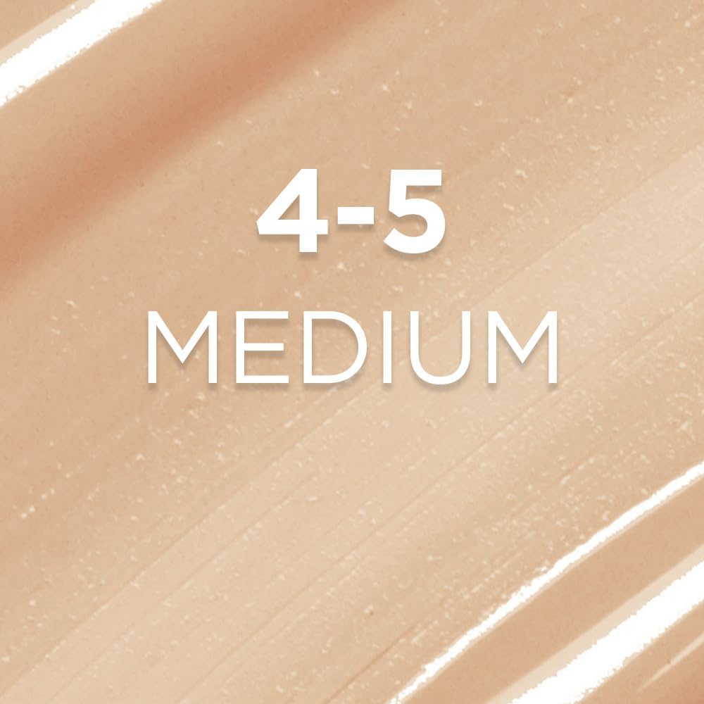 L'Oréal Paris Nude Tinted Serum for Face, Shade 4-5 Medium, Plumping and Hydrating Face Makeup, 1 Percent Pure Hyaluronic Acid, Nude Foundation to Cover, Replumps and Hydrates Skin in One Hour
