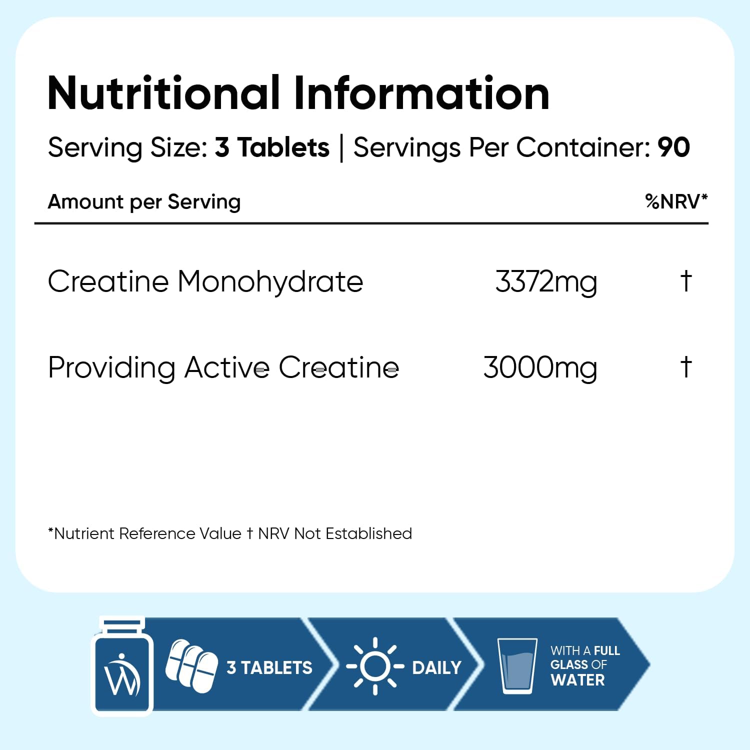 Creatine Monohydrate 3000Mg - 270 Vegan Tablets - 3 Months Supply - Micronised for Easy Absorption - Creatine Monohydrate Powder Tablets for Men & Women - Unflavoured, Keto-Friendly & Gmp-Approved