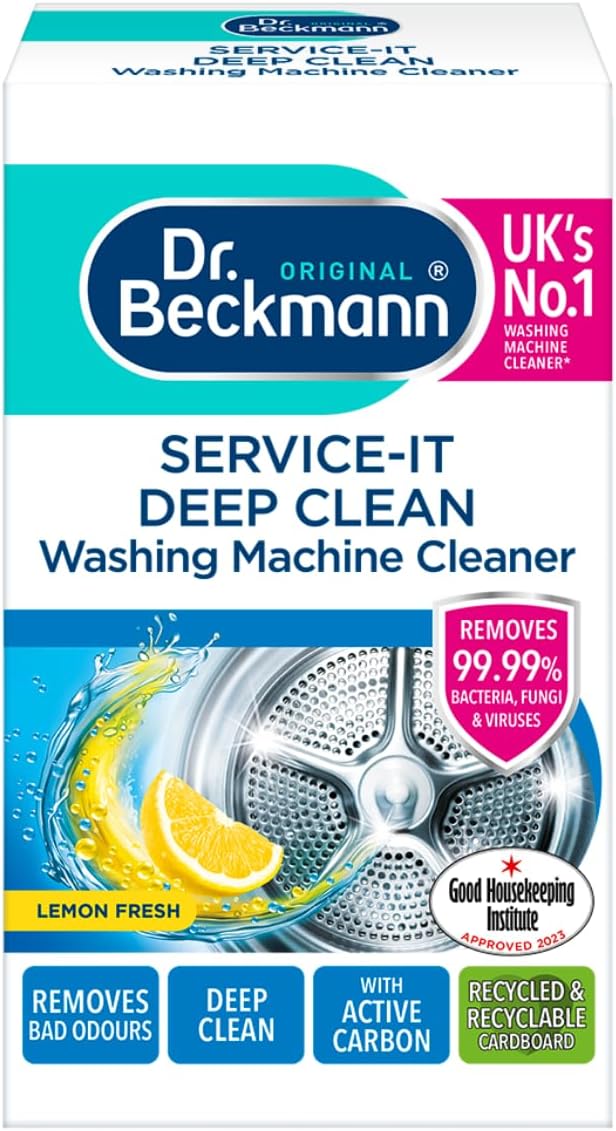 Dr. Beckmann Service-It Deep Clean Washing Machine Cleaner | Removes 99,99 % of Bacteria and Fungi and Viruses 250 G