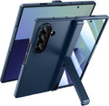 Doeshine for Samsung Galaxy Z Fold 7 Case with Kickstand Military-Grade Shockproof Protective Phone Case Cover (Blue) & Front Screen Protector, [Support Wireless Charging] Magnetic Hinge Protection, 