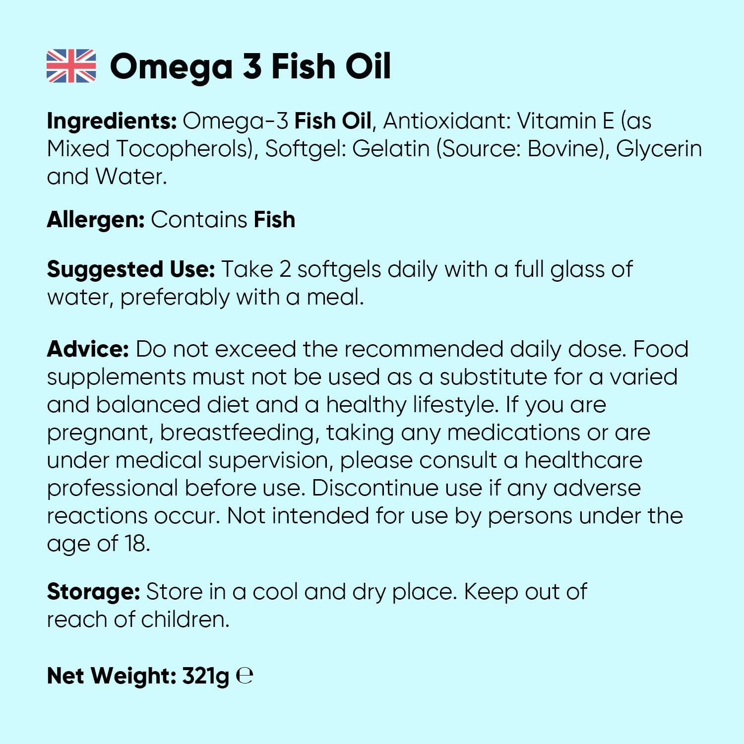 Omega 3 Fish Oil 2000Mg - 240 Softgels (4 Months Supply) - 660Mg EPA & 440Mg DHA - Omega 3 Fatty Acids Supplements - Non-Gmo, Gluten-Free & Lactose-Free - Fish Oil Capsules - Made in the UK