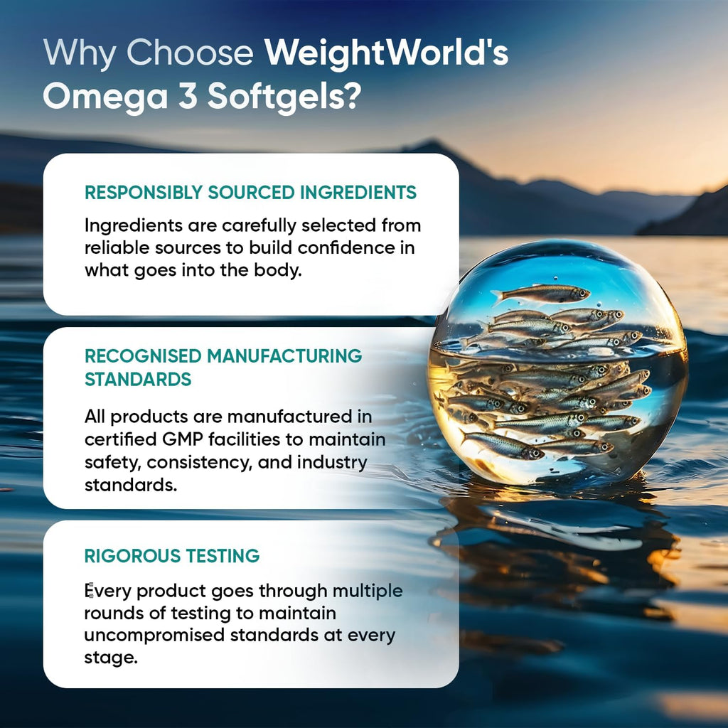 Omega 3 Fish Oil 2000Mg - 240 Softgels (4 Months Supply) - 660Mg EPA & 440Mg DHA - Omega 3 Fatty Acids Supplements - Non-Gmo, Gluten-Free & Lactose-Free - Fish Oil Capsules - Made in the UK