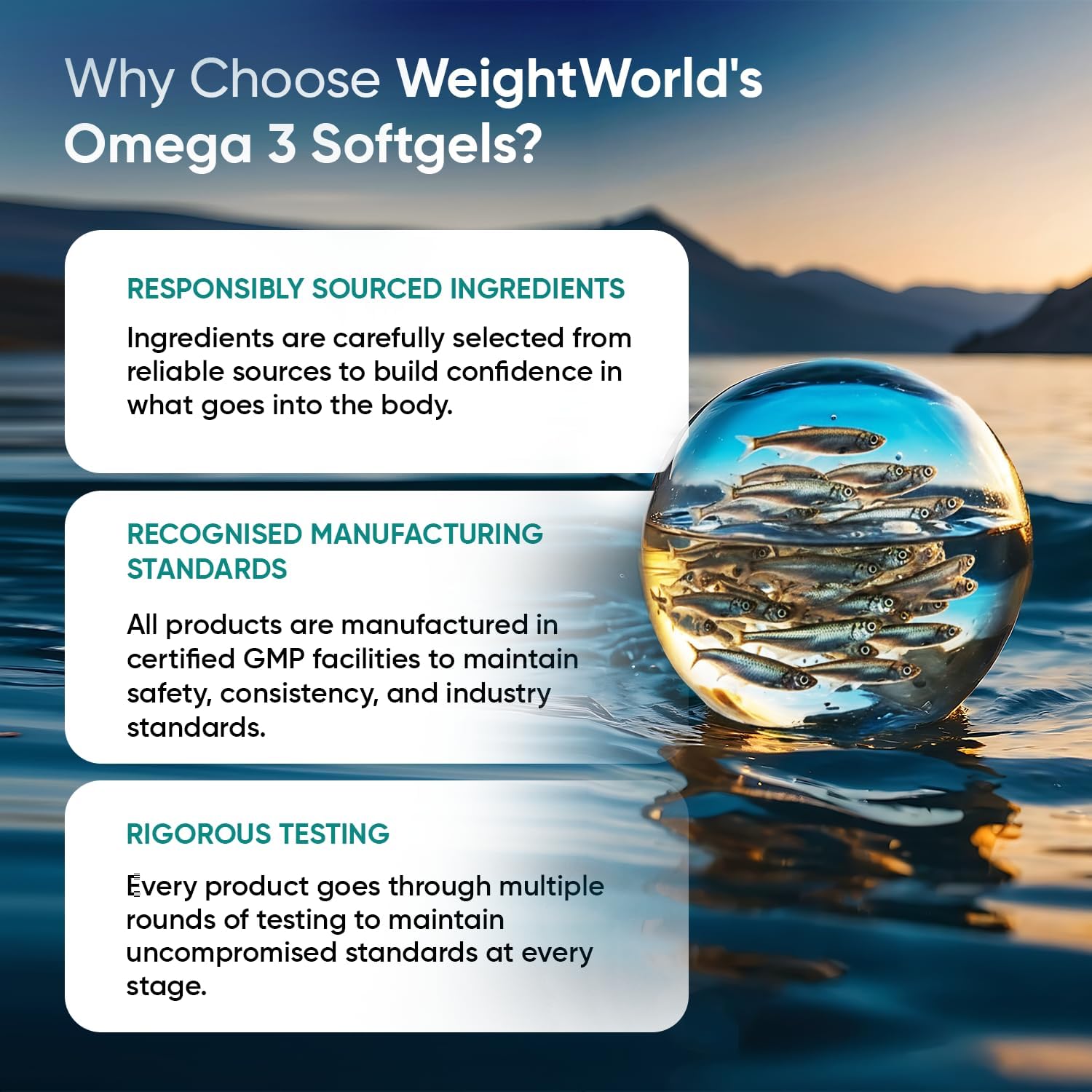 Omega 3 Fish Oil 2000Mg - 240 Softgels (4 Months Supply) - 660Mg EPA & 440Mg DHA - Omega 3 Fatty Acids Supplements - Non-Gmo, Gluten-Free & Lactose-Free - Fish Oil Capsules - Made in the UK