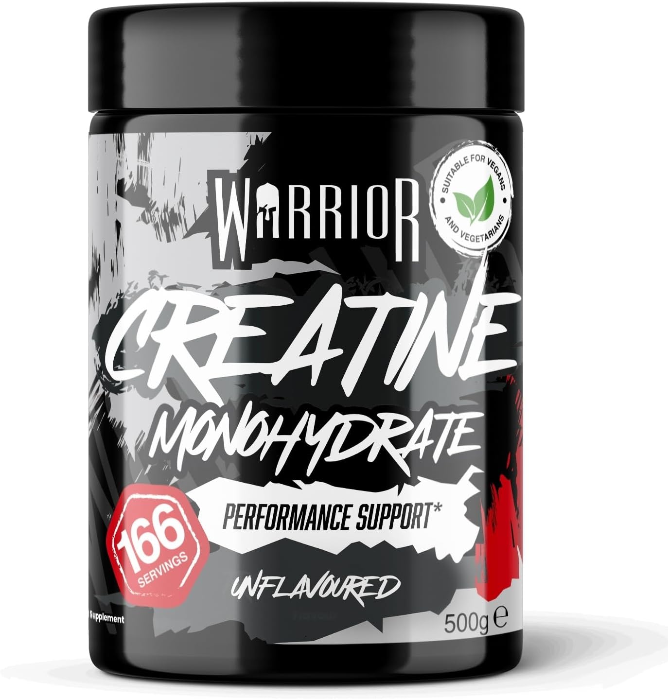 Warrior Creatine Monohydrate Powder 500G (166 Servings) Unflavoured – Pure Creatine Powder