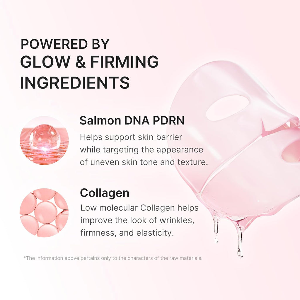 Medicube Salmon DNA PDRN Pink Collagen Jelly Gel Mask | Overnight Face Mask for Glass Glow Skin- Elasticity, Hydrating, Firming and Moisturising | Korean Skincare, 28G, 4Ea