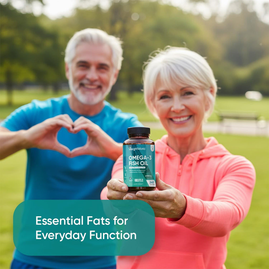 Omega 3 Fish Oil 2000Mg - 240 Softgels (4 Months Supply) - 660Mg EPA & 440Mg DHA - Omega 3 Fatty Acids Supplements - Non-Gmo, Gluten-Free & Lactose-Free - Fish Oil Capsules - Made in the UK