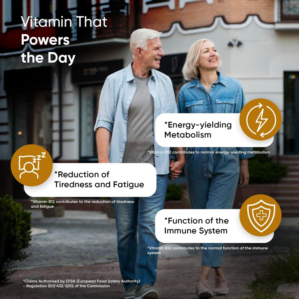 Vitamin B12 Tablets - 450 Tablets (1+ Year Supply) - 1 per Day - 1000Mcg - 6Mm in Size - Easy to Swallow - Methylcobalamin Form - Vegan Vitamin B12 Supplement for Men & Women - Made in the UK