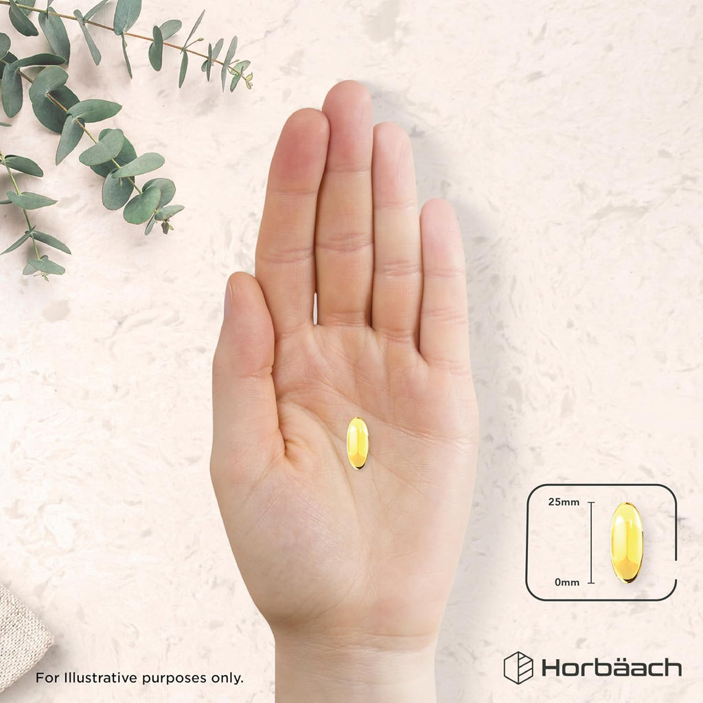 Horbäach Triple Omega 3 6 9 Capsules 3000Mg ALA, LA & OA | 120 Softgels | High Strength EPA & DHA Essential Fatty Acids | Supplement with Fish Oil, Flaxseed & Sunflower Oil | by Horbaach
