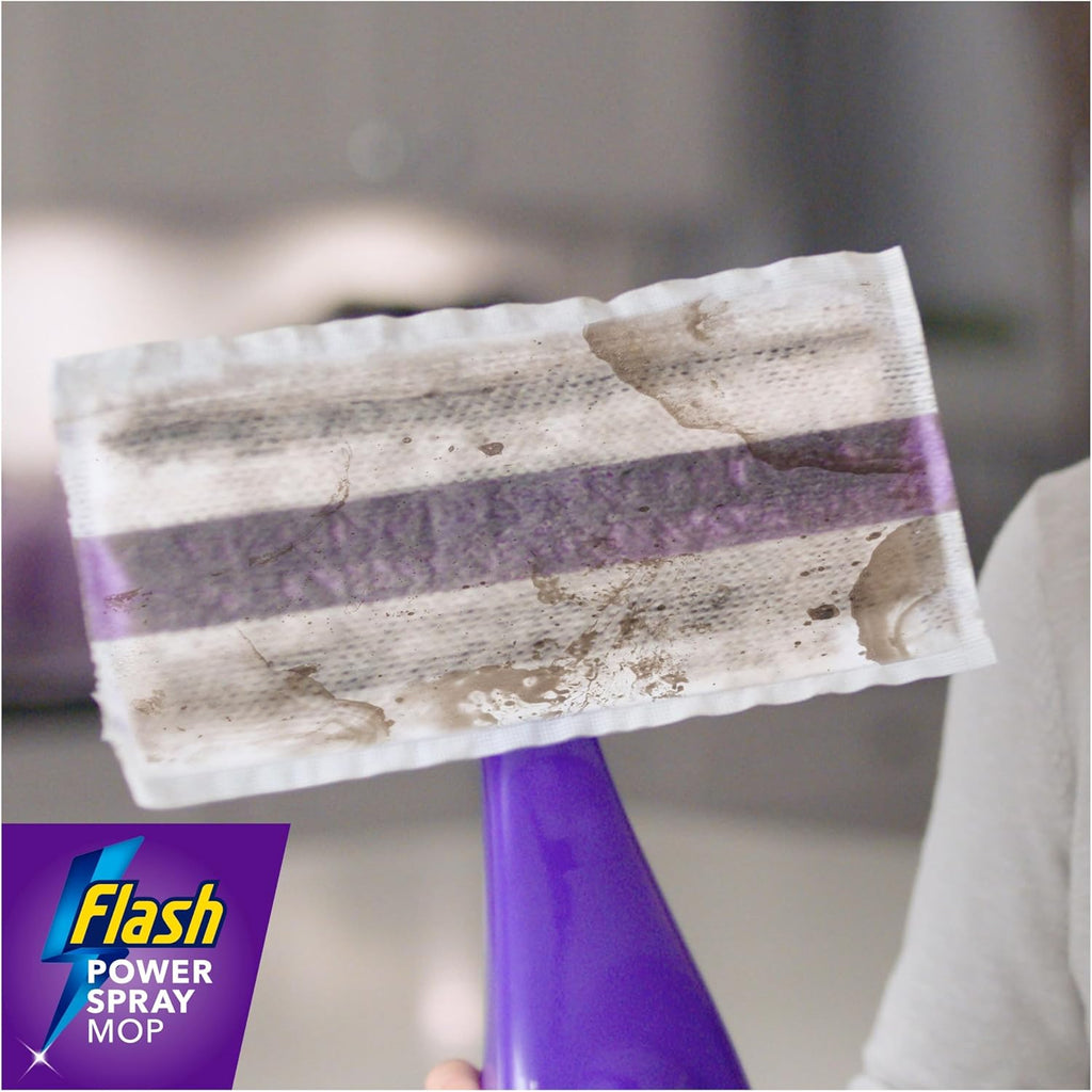 Flash Power Spray Mop Floor Cleaner Multi-Surface Cleaning Liquid Lavender 5L (1.25Lx4)
