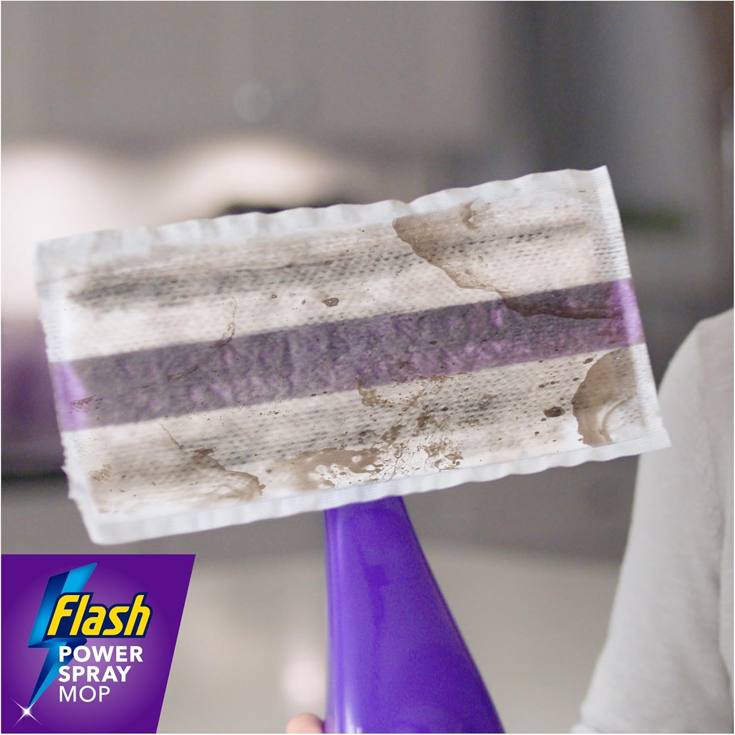 Flash Power Spray Mop Floor Cleaner Multi-Surface Cleaning Liquid Lavender 5L (1.25Lx4)