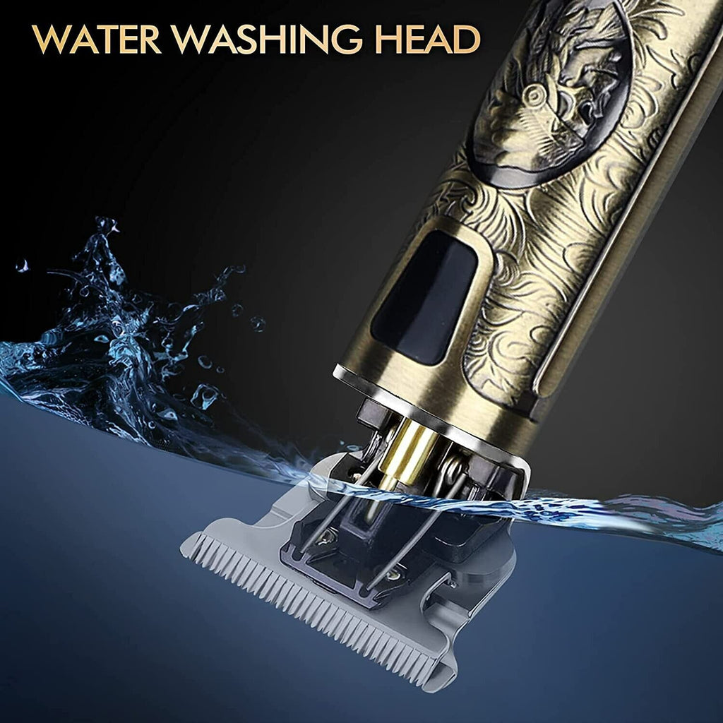 Professional Men Cordless Hair Clippers Beard Trimmer Cutting Machine Kit Small LCD Screen Display